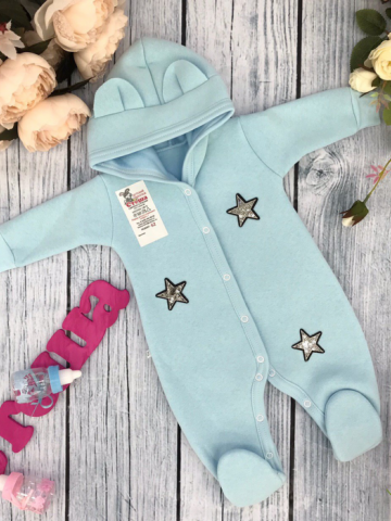 Купить оптом 218. Комбинезон ясельный, хлопок 65%, 35% ПЭ, футер с начёсом 62.68,74 в Оренбурге